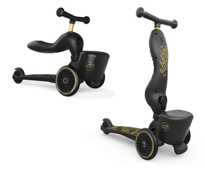 Hulajnoga dla dzieci Scoot & Ride Highwaykick 1 Lifestyle Jeździk i hulajnoga 2w1 Black & Gold